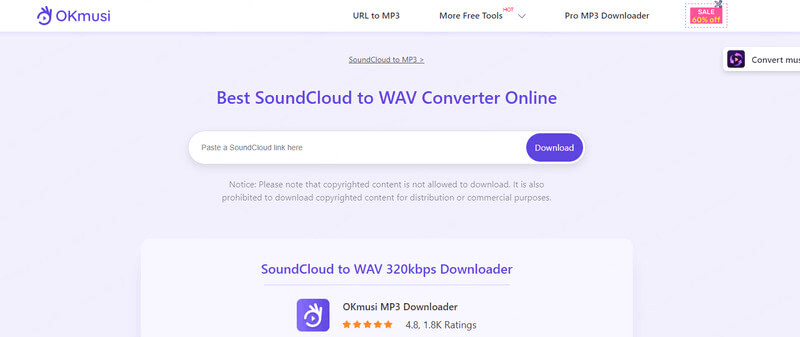 Okmusi baixar músicas do SoundCloud para WAV