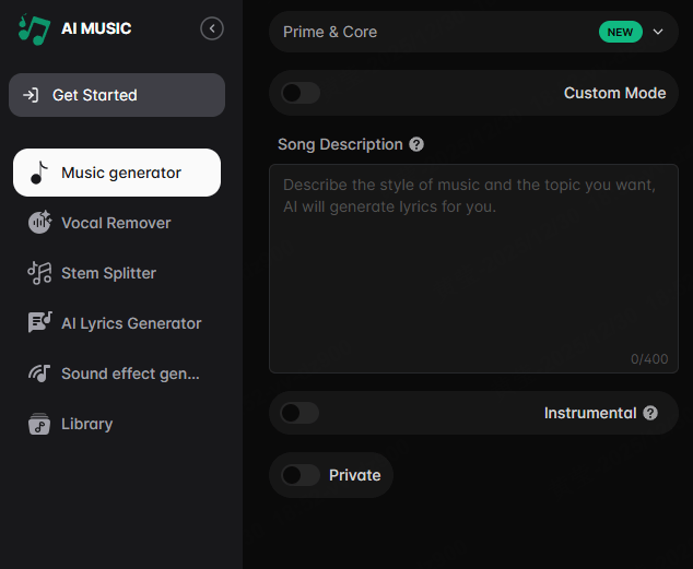 AIMusic.so, ki-musik ohne anmeldung erstellen