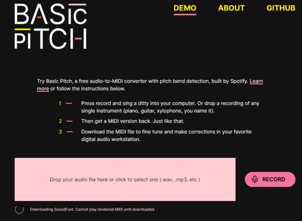 basic pitch, ki tool zum Erstellen von Songs durch Summen