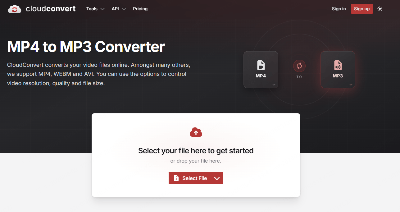 cloudconvert Video in MP3