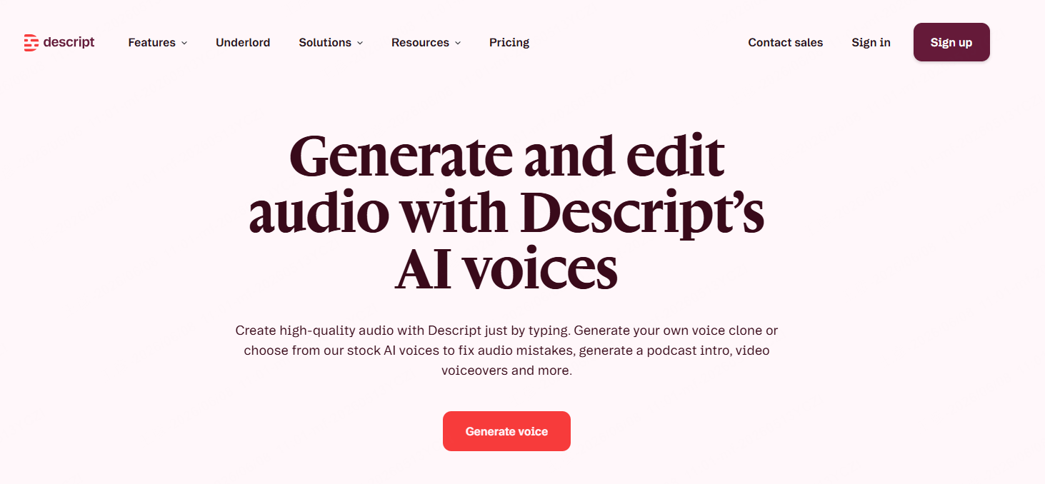 Descript Voice Cloning