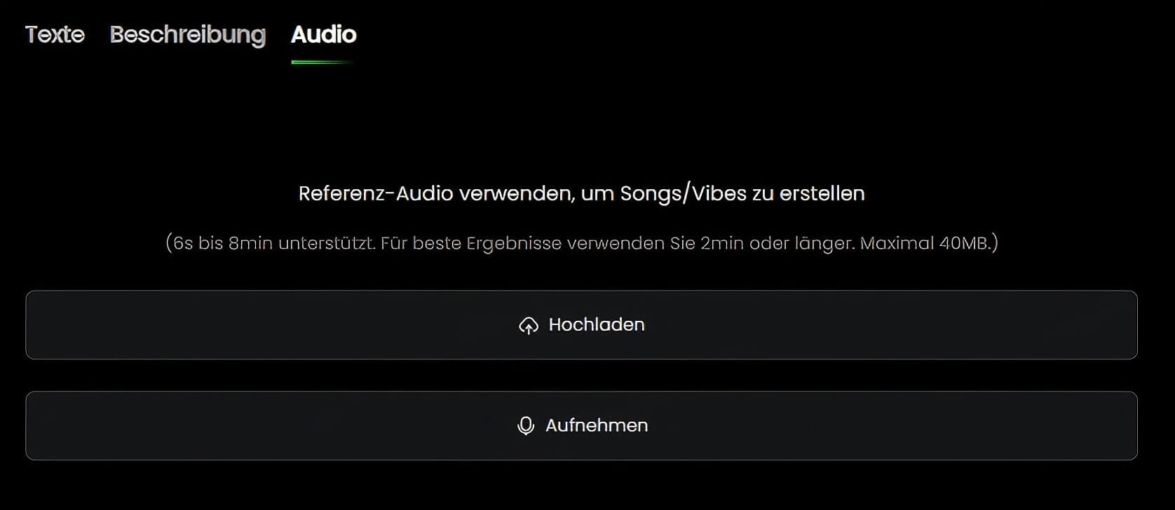 Audio für Jingle hochladen