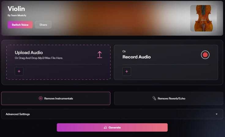 Musicfy – Musik durch Summen erstellen