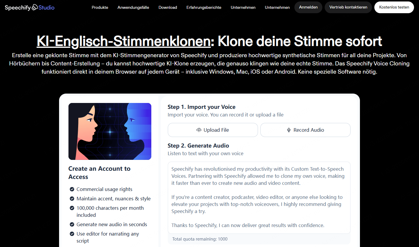 Speechify Voice Cloning