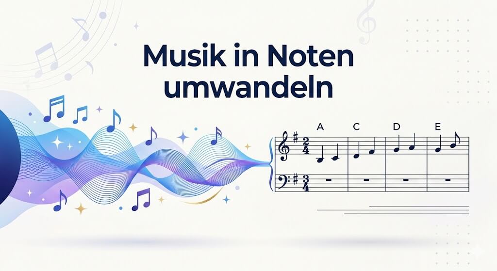Musik kostenlos in Noten umwandeln