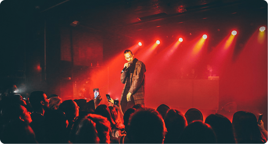 Placeholder: musician on stage