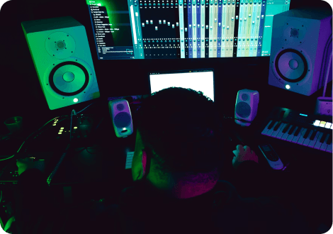 Placeholder: studio with monitors