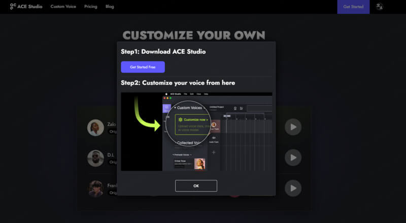 ace studio custom voice