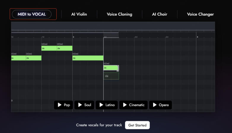 ace studio midi to vocal