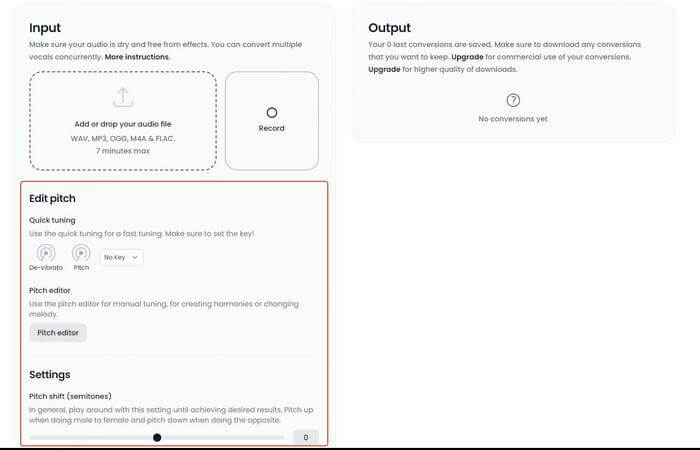 audimee ai voice pitch changer