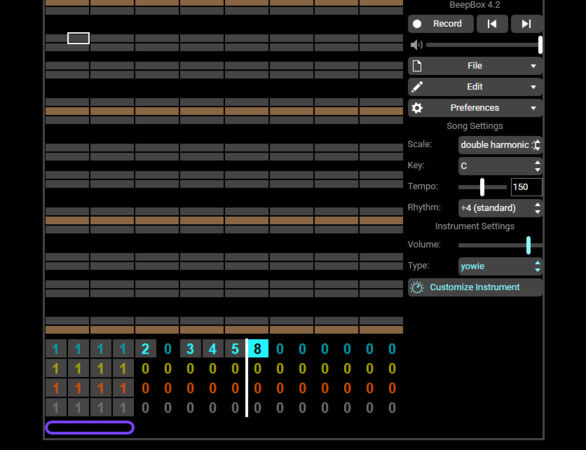 beepbox video game music maker