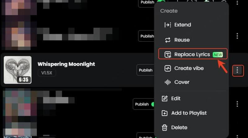 how to change lyrics in a song ai step 1