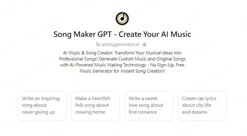chatgpt make a song