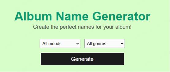 chosic music album names generator