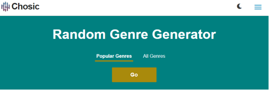 chosic random genre generator music