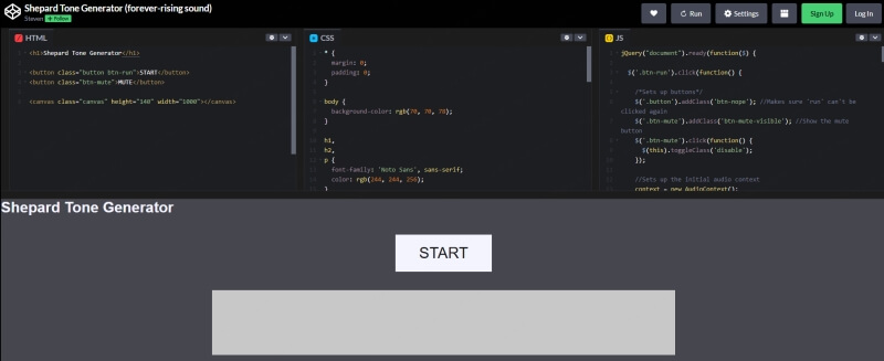 codepen shepard tones