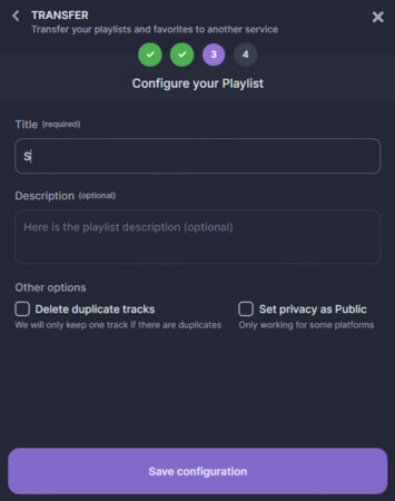 configure your playlist