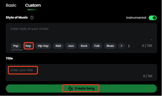 create beat on custom