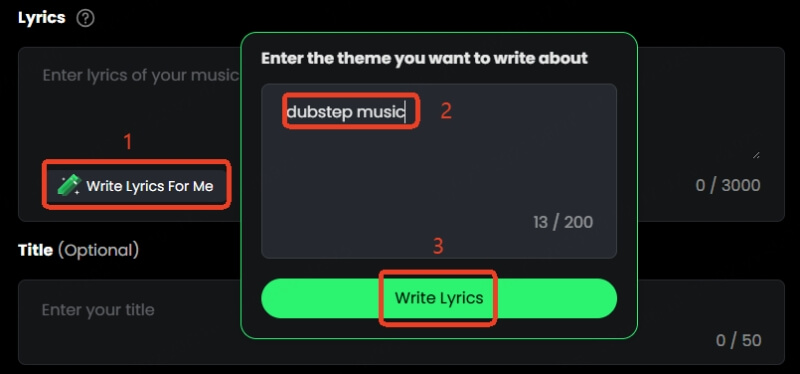 create dubstep music lyrics