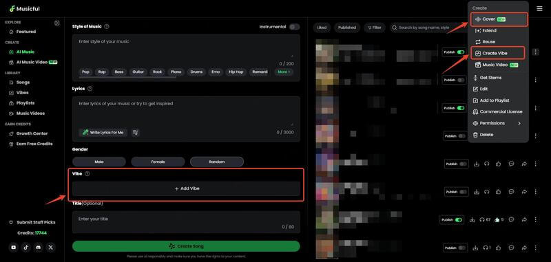 add a vibe or cover features