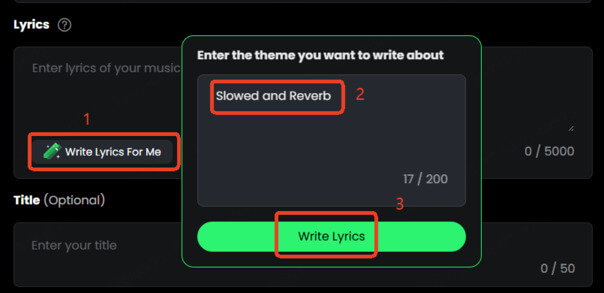 create memee lyrics