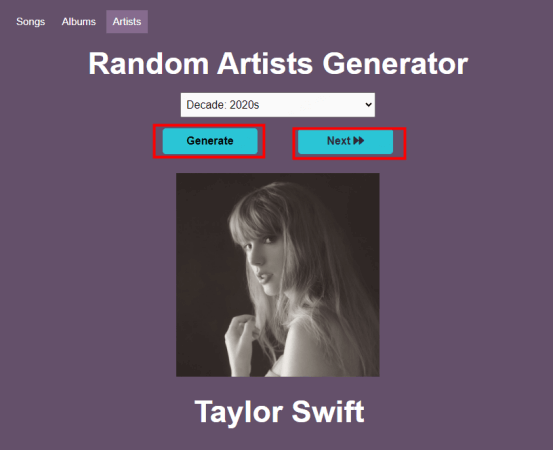 generate a random artist