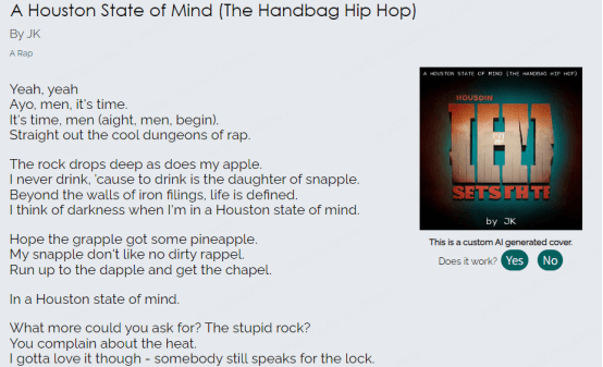 generate rap lyrics with title