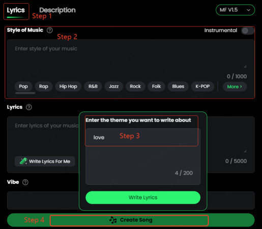 generate songs from words