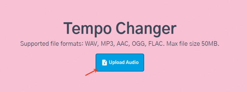 upload your audio file