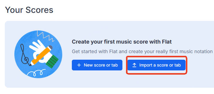 import a score or tab