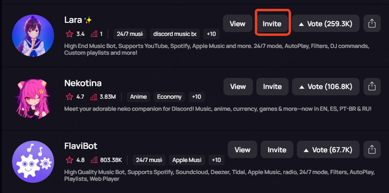 invite best discord music bot 