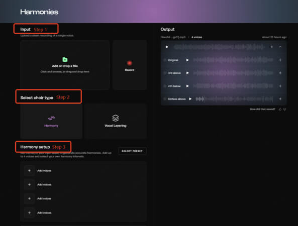 kit.ai create natural vocal harmonies