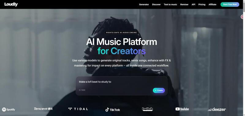 loudly ai music generator