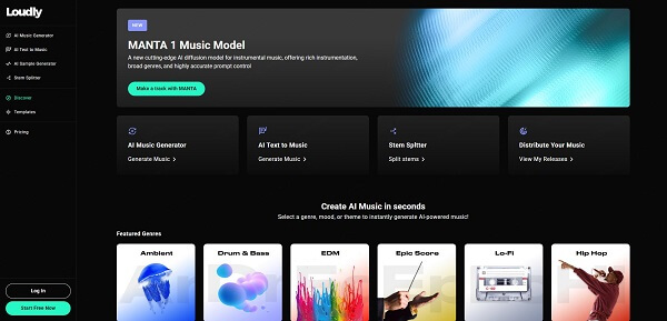 loudly ai music sample generator