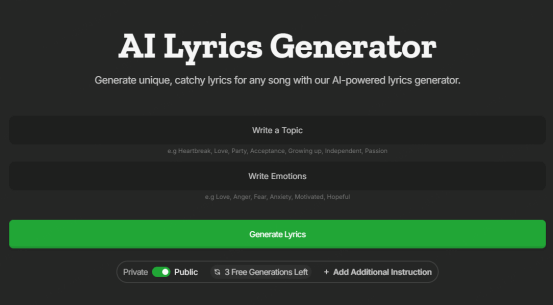 lyrics generator