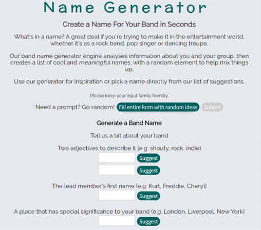 masterpiece generator random band name generator