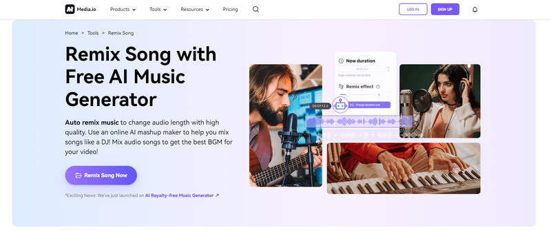 media.io ai song remixer