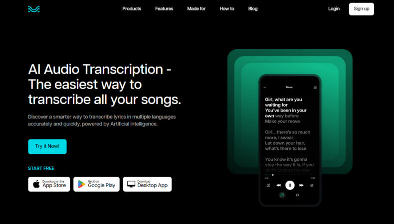 moises ai song to lyrics converter