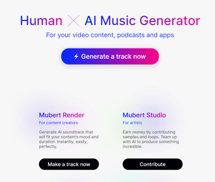 mubert ai song generator from text