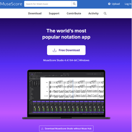 musescore free music sheet generator