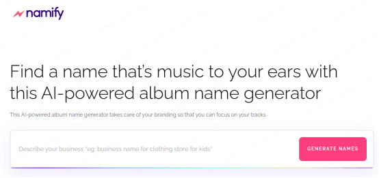 namify random music album name generator