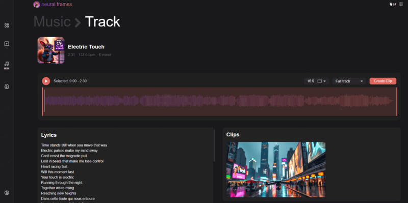 neural frames AI music video maker