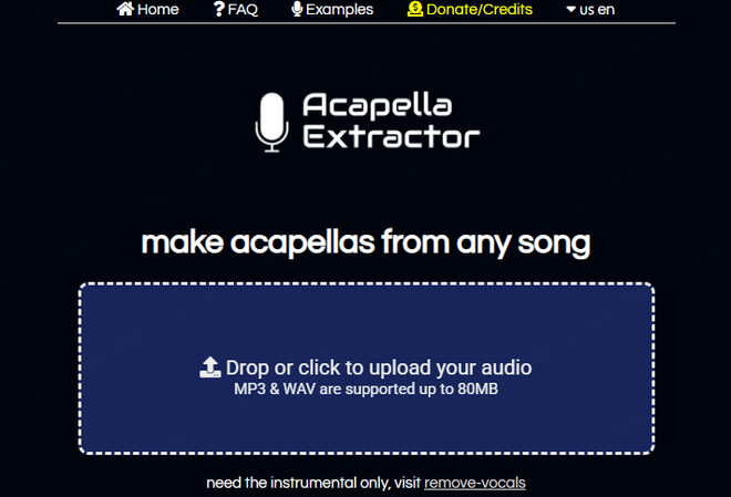 online acapella extractor