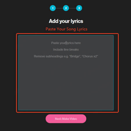 paste your song lyrics