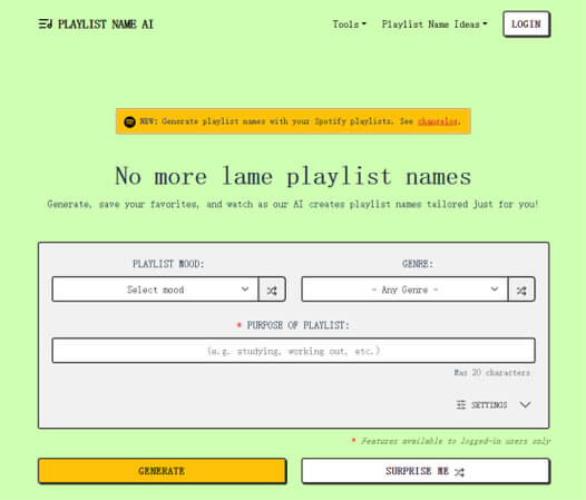 playlist name ai aesthetic playlist name generator