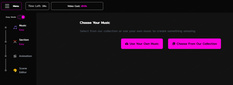 plazmapunk frames AI music video maker