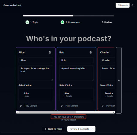 select voice