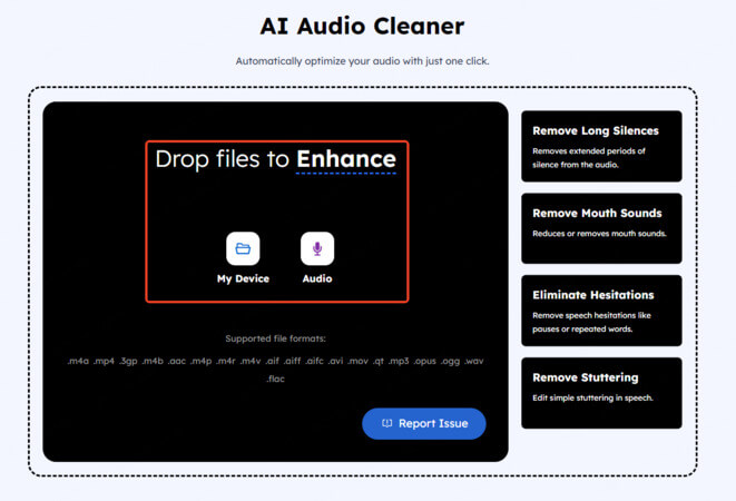 upload your audio