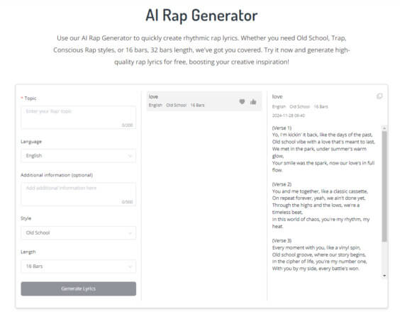 remusic rap hook generator