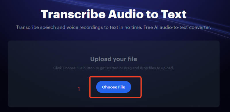 upload your audio or video file